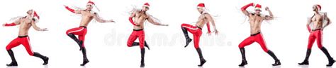 The Dancing Naked Santa Isolated On White Stock Photo Image Of Isolated Composite 139406922