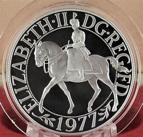 1977 Royal Mint The Queen S Silver Jubilee Silver Proof Crown 25p COA