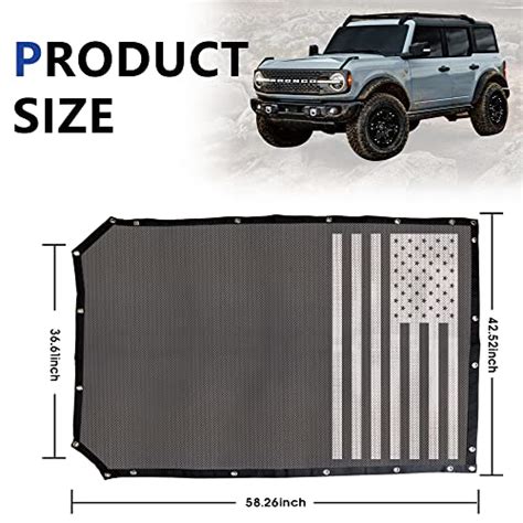 Snapklik Sukemichi Sunshade For Ford Bronco Mesh Sun Shade Bikini Top Cover Bimini Top For
