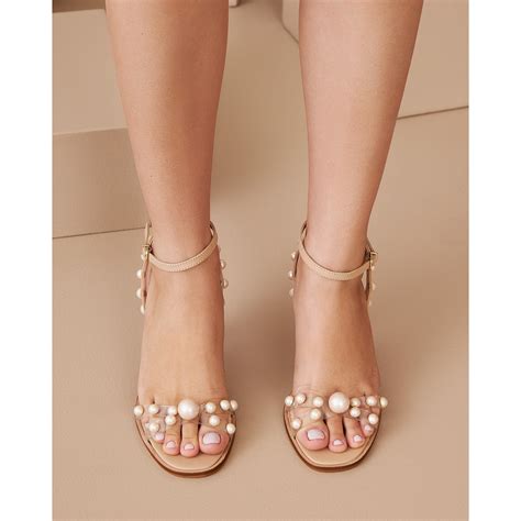 SANDÁLIA SALTO COURO MAFE NUDE Sandálias Sapatos AC Collection