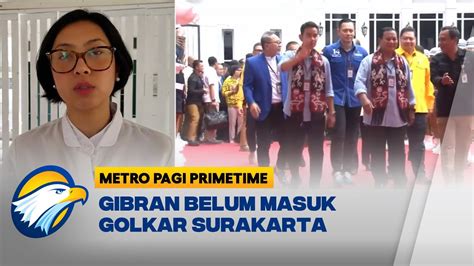 Gibran Belum Masuk Anggota Golkar Surakarta Youtube