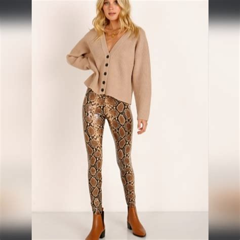 Commando Pants And Jumpsuits Commando Faux Leather Snakeskin Leggings