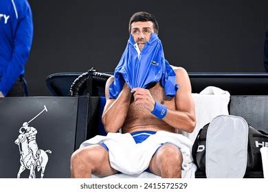 Novak Djokovic Serbia Bare Chested Shirtless Naked Stock Photo