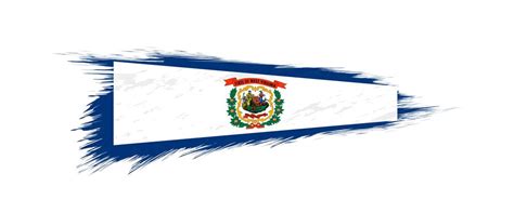 Premium Vector Flag Of West Virginia Us State In Grunge Brush