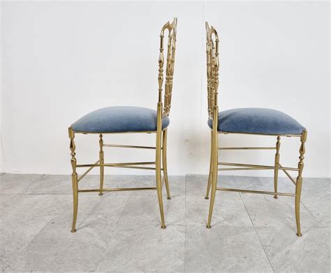 Pair Of Vintage Brass Chiavari Chairs 1960s For Sale At 1stdibs