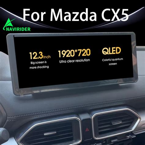 1920 720 qled android 12 tela multimídia player de vídeo para mazda cx5