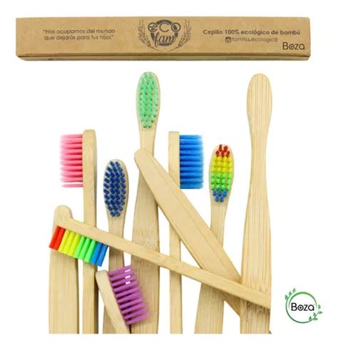 Paquete 100 Cepillo Dientes Bambú Nin Biodegradable Suave Color Nude Cuotas sin interés
