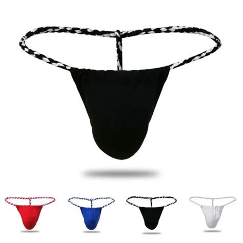 Sultry Men S T Back G String Thong Bikini Underwear With Mesh Sheer Pouch Eur Picclick It