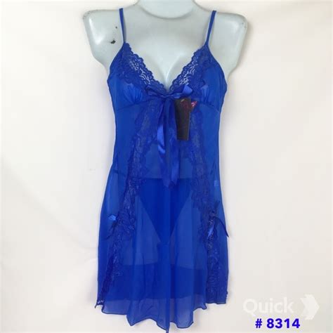 Charming Night Intimates Sleepwear Os Nwt Pc Red Sexy Babydoll Lingerie Set Poshmark