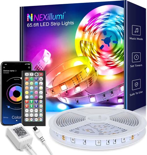 Nexillumi Ft Led Lights Strip For Bedroom With App Remote Color