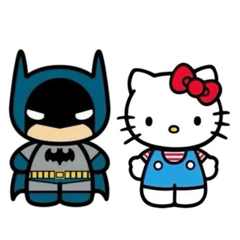 Hello Batman In 2024 Kitty Drawing Hello Kitty Backgrounds Hello