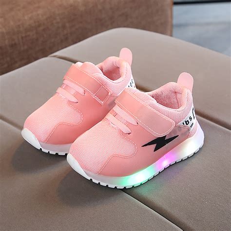 Caicj98 Toddler Boys Girls Sneakers Led Light Up Shoes Walking Shoes
