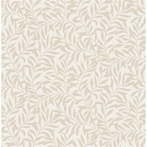 M1668 Salix Beige Leaf Wallpaper By Brewster