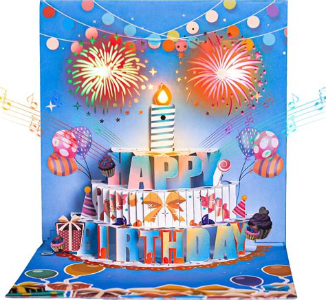 Saerryor Birthday Cards For Women Musical D Pop Up Happy Birthday