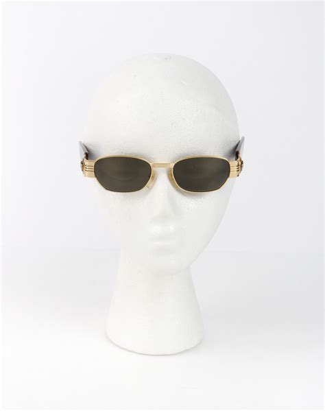 Gianni Versace C 1990s Gold Tortoiseshell Medusa Emblem Oval Shaped Sunglasses For Sale At 1stdibs