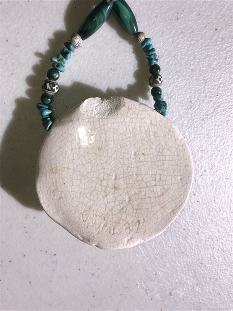 Vintage Nude Naked Porcelain Couple Bead Necklace Gem