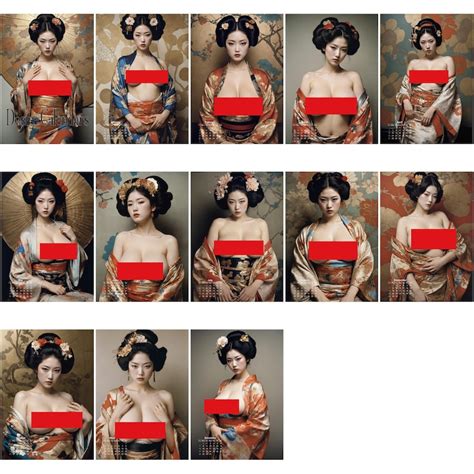Geisha Calendar Naked Women Big Breasts By Desire Calendars Etsy