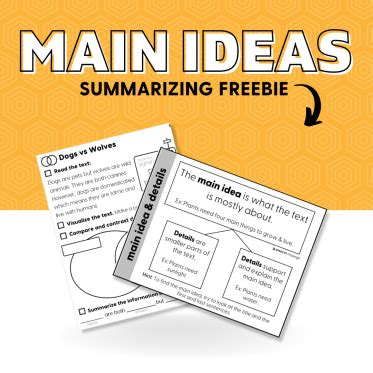 summarizing main idea details speechy musings