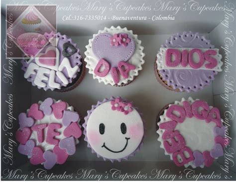 CUPCAKES MENSAJES DE FE Y AMISTAD PARA REGALAR EN TONOS BLANCO