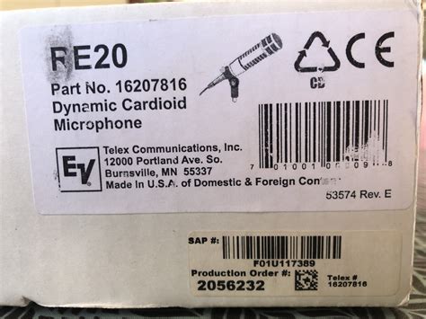 RE20 - Electro-Voice RE20 - Audiofanzine