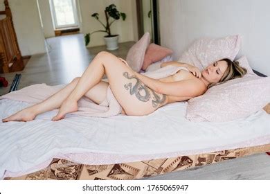 Sexy Blonde Girl Tattoo Nude Woman Stock Photo Shutterstock