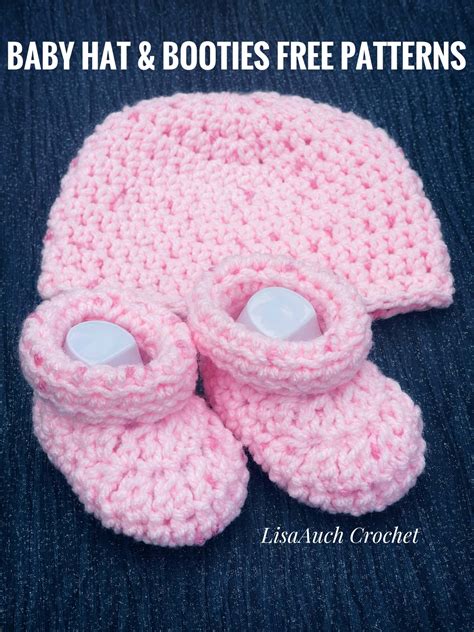 Easy Quick Newborn Baby Hat And Booties Pattern Free Crochet Pattern