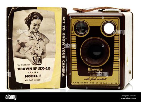 Vintage Kodak Brownie F 620 Camera And Instructions Editorial Use Only