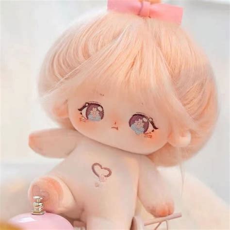 Ddwd Spot Cotton Doll Womens Cm Small Halo Chestnut Grain Fried Hair Doll Star Doll Naked
