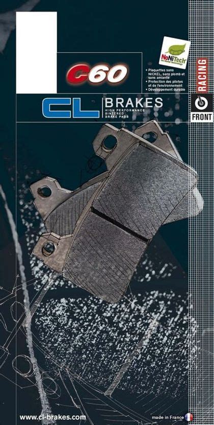 Plaquettes de freins CL Brakes Racing métal fritté 2546C60