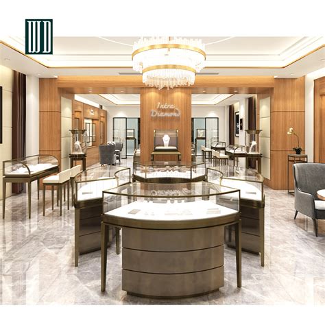 3D Rendering Jewellery Shop Design Counter Design Jewelry Display