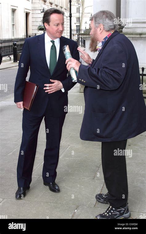 David Cameron Chats To Actor Brian Blessed In Downing Street Featuring