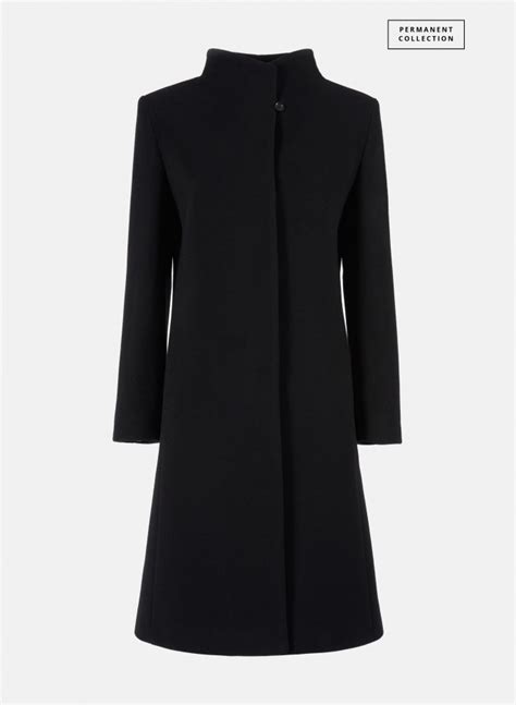 Wool And Cashmere Coat With High Stand Up Collar Cinzia Rocca