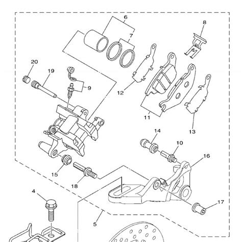 Genuine Yamaha Rear Caliper Parts Component For Sniper Mx Sniper