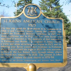 Read the Plaque - St. John's Anglican Church 1823