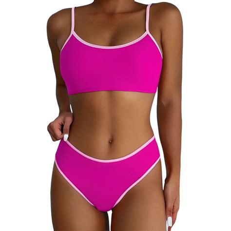 Hwmodou Bikini Sets For Women Piece Print Sexy Set Bra And Thong Bathing Suit Swimming Beach