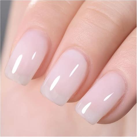 Amazon GAOY Jelly Nude Gel Nail Polish 16ml Sheer White Translucent Soak Off Gel Polish