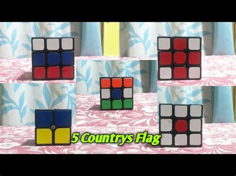 Make 5 Countrys Flag On Rubik S Cube How To Make Flags On Rubik S Cube