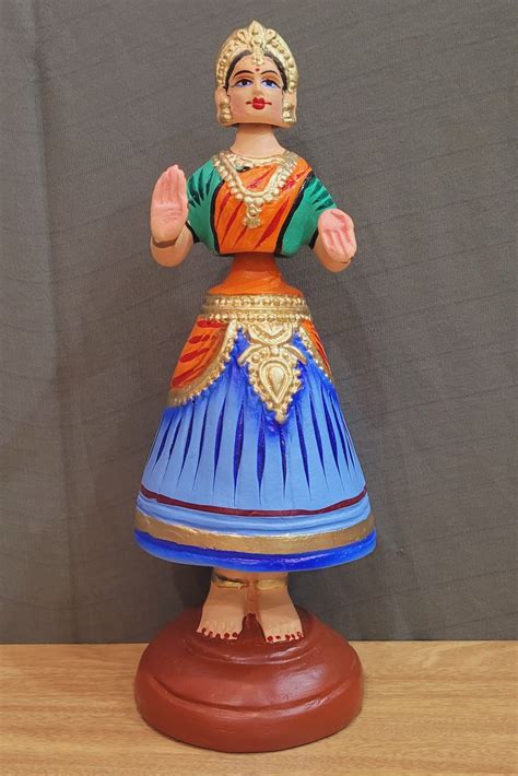 Tanjore Dancing Doll Paper Mache Handmade Thanjavur Thalayatti Bommai