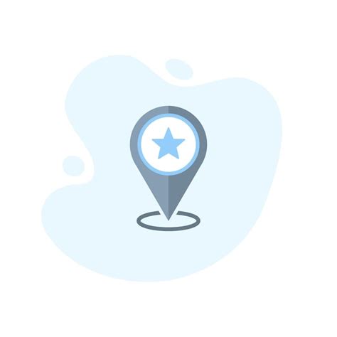 Puntero De Mapa Pin Con Icono De Estrella En Excelente Dise O Plano