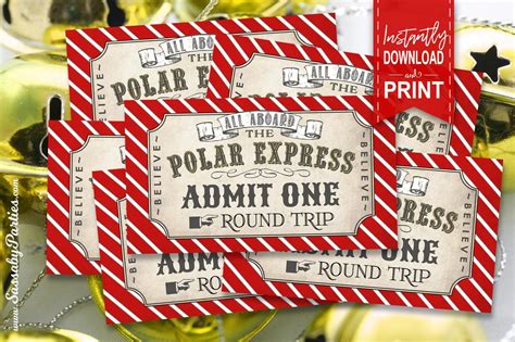 Editable Polar Express Ticket Printable