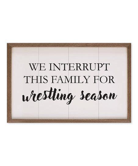 Kendrick Home White Wrestling Season Framed Wall Sign Best Price And