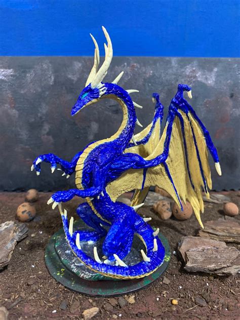 Blue Dragon DND Miniature - Etsy