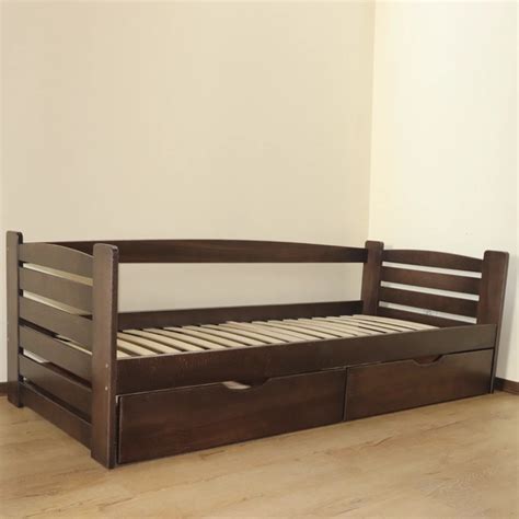 Кровать детская деревянная Дримка Карлсон (массив бука) с ящиками ...