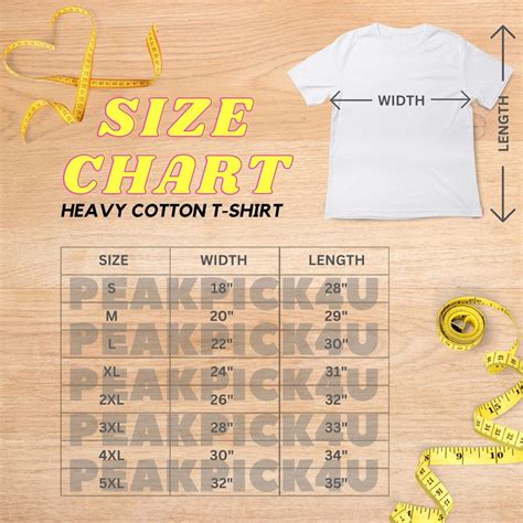 Gildan 5000 Size Chart Gildan Mockup Size Chart Gildan Unisex T Shirt