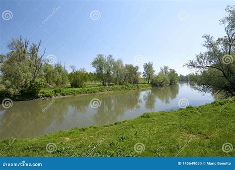 River oglio stock photo. Image of tourism, tree, fishing - 145649050