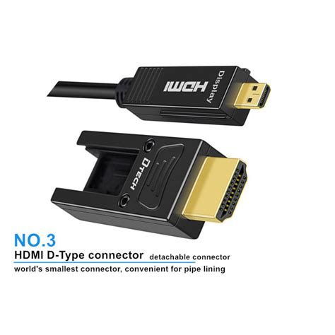 DTECH DT HF0330 HDMI AOC FIBER CABLE 4K 60HZ D A 444 30 50M แบบถอดหว