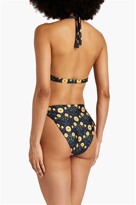 Agua By Agua Bendita Mimosa Floral Print High Rise Bikini Briefs The Outnet