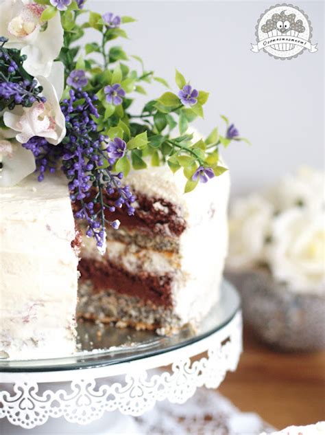 Ooomnomnomnom Pyszny Tort Makowo Kakaowy Z Kremem Czekoladowym Naked Cake