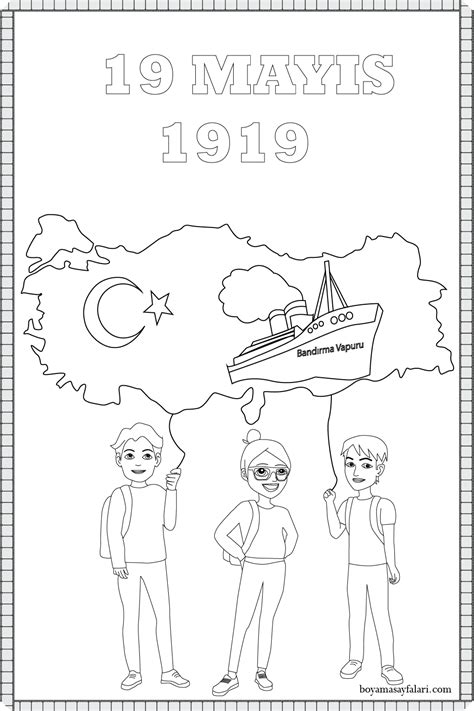 19 Mayıs Boyama Sayfası Etkinliği boyamasayfalari