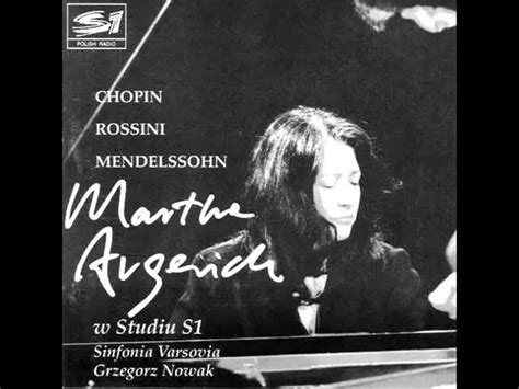 MARTHA ARGERICH Plays CHOPIN Piano Concerto No 1 COMPLETE LIVE 1992